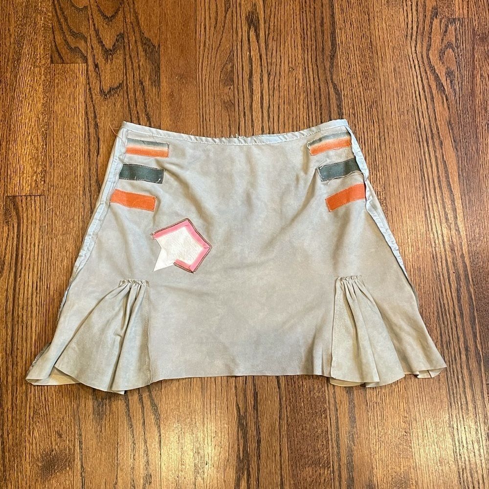 New Free People x Brenda Knight Suede Skirt XS B-1146